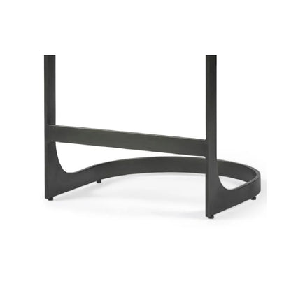 29" Black Leather and Metal Backless Counter Height Bar Chair-2